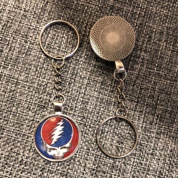 H GRATEFUL DEAD Steal Your Face SYF Keychains Custom Made by BUYITWHENFOUND - Picture 6 of 6